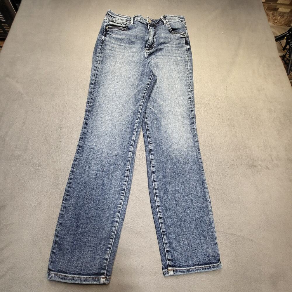 Silver Jeans‎ Womens 6? 28x28 Blue Aikins Straight Leg Denim Distressed Stretch